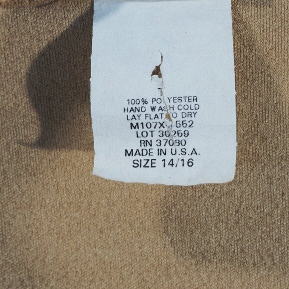 Vintage Fiorlini Shirt Womens 14/16 Tan Bell Flare Sleeve Soft Boho Cottage USA - Picture 11 of 12